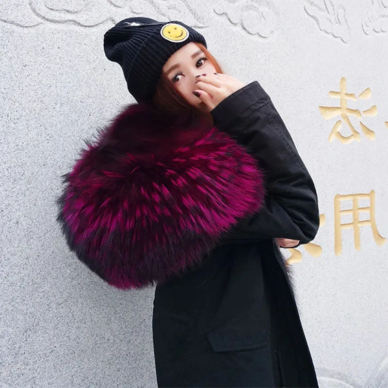 

2026 MAOMAOKONG New Real Fur coat Raccoon Collar Detachable Fox fur lining jackets Women's winter Coats parkas Female clothing