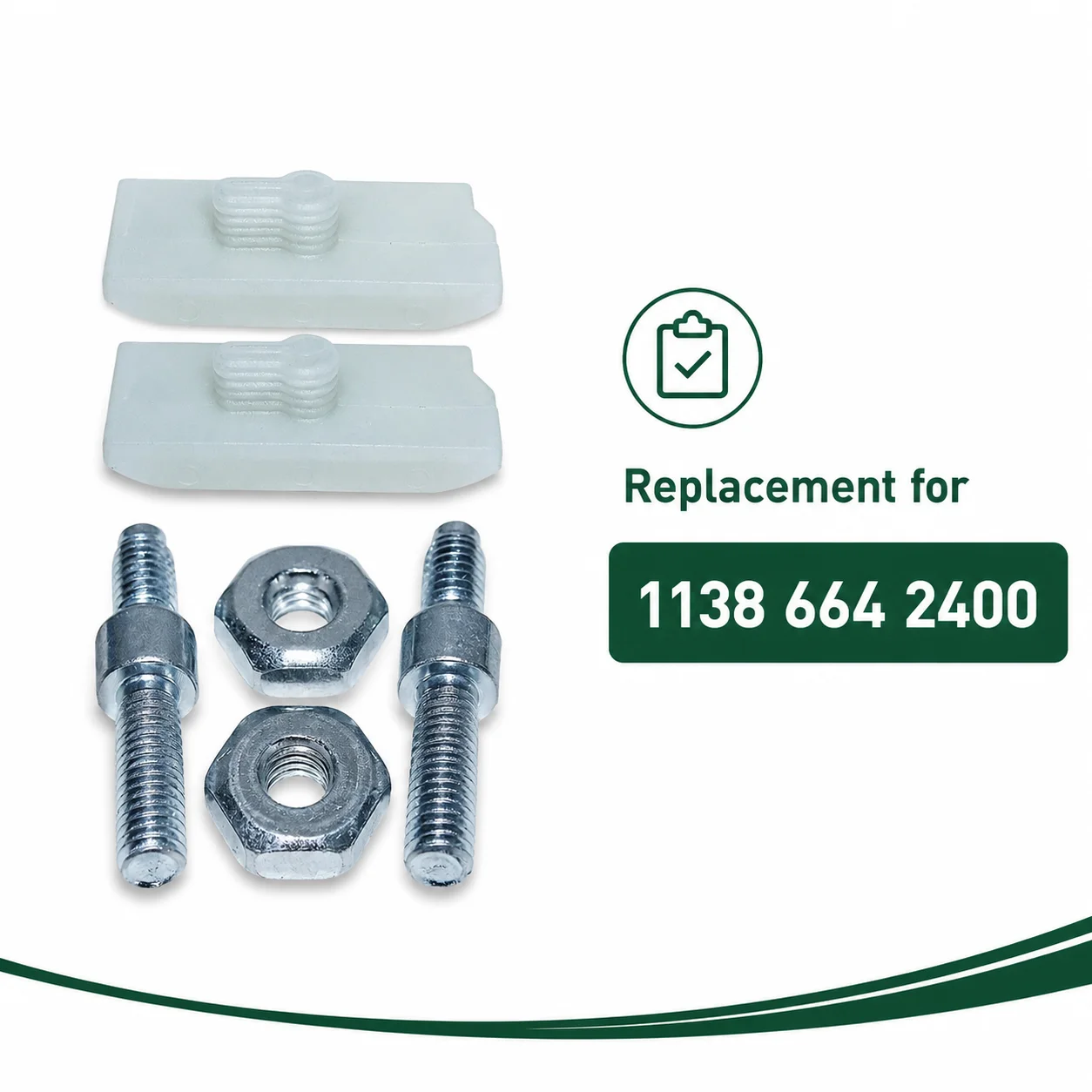 Bar Studs Nuts Bumper Strip Kit For Stihl MS361 MS440 MS441 MS460 MS461 MS660 MS650 Chainsaw Replaces 1138 664 2400 11386642400
