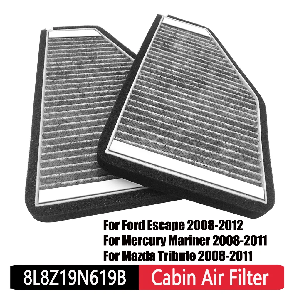 Filtro de aire de cabina 8L8Z19N619B para Ford Escape 2008-2012, Mercury Mariner 2008-2011, Mazda Tribute 2008-2011, blanco