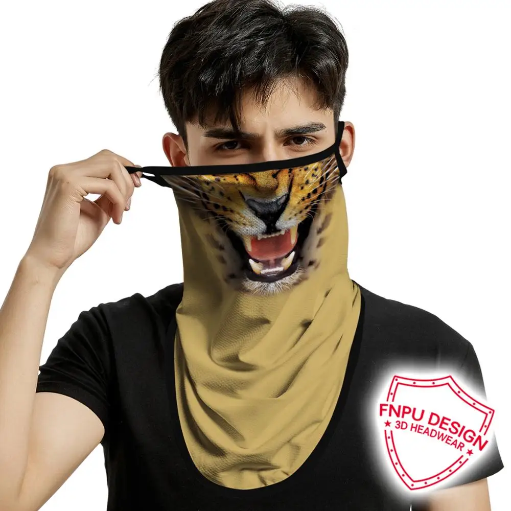 

Motorcycle 3D Animal Mask Hiking Scarves Headwear Ear Hook Face Scarf Scarves Outdoors Bandana Neck Headband for Women Men