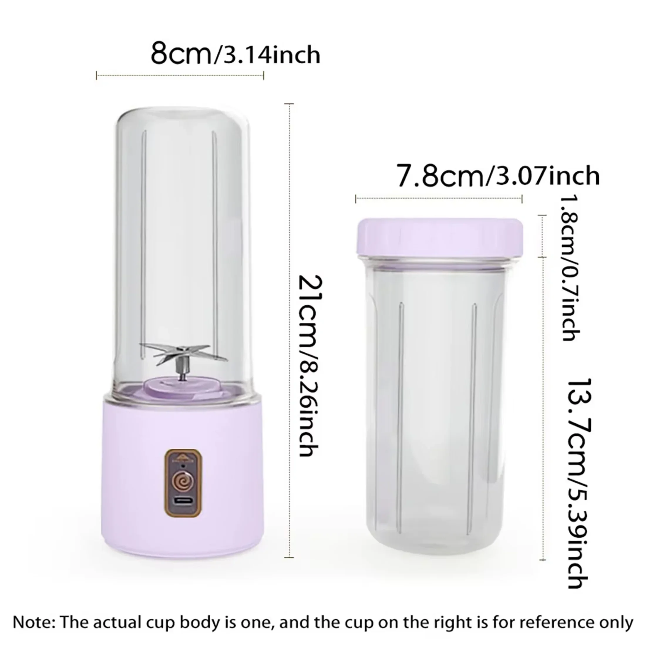 1pc Portable Multi-Functional Juice Blender Cup Efficient Juicer Machine for Fresh Juice On-the-Go Perfect for Smoothies Shakes