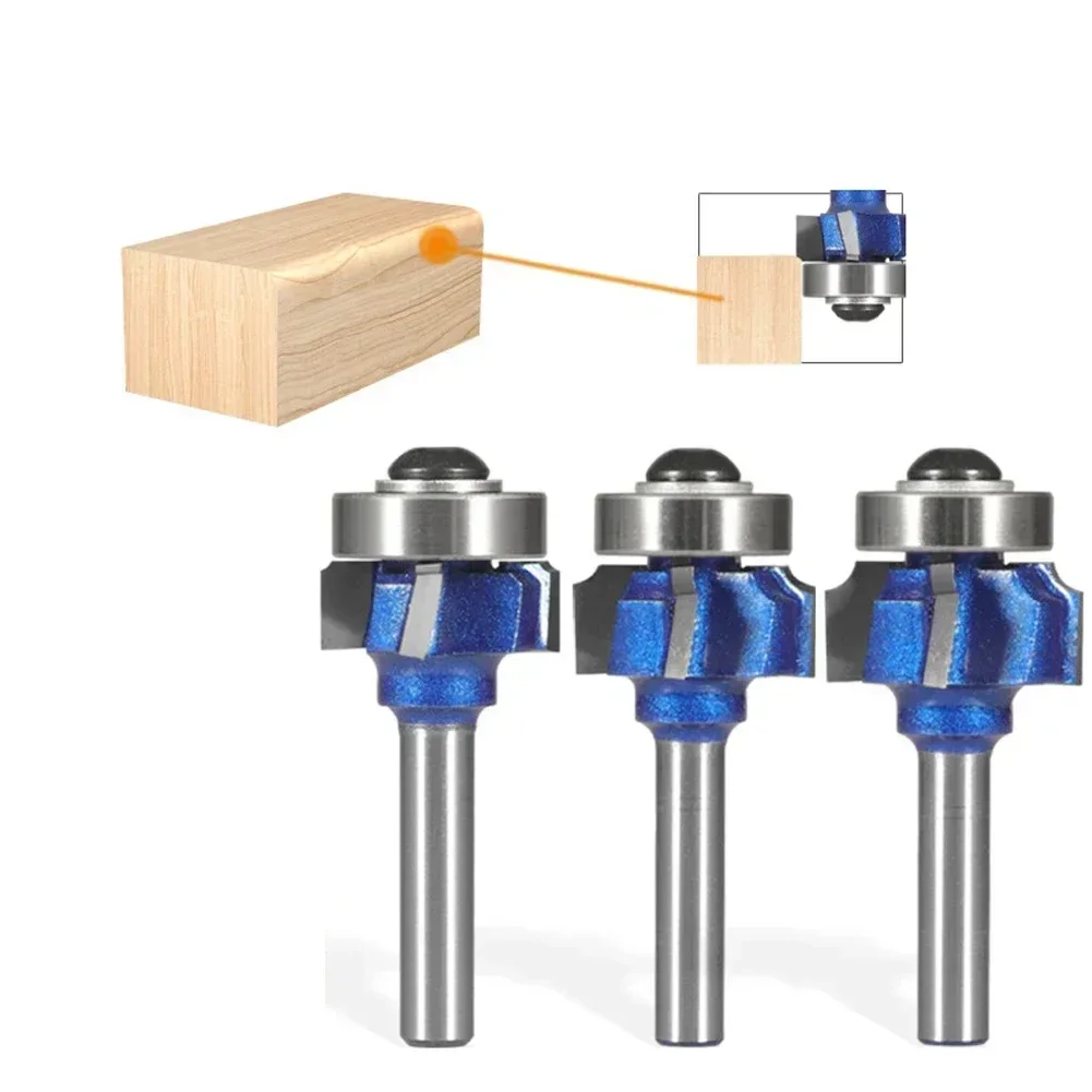 1pc Router Bit R1 R2 R3 Trim Edging Woodworking Bit For Wood 6/6.35/8mm Shank Router Bit Power Tools Replacement Accessories