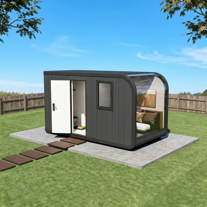 CE Certification Custom Container Stargazing Room Prefab Glamping Cabin Panoramic Glass Roof