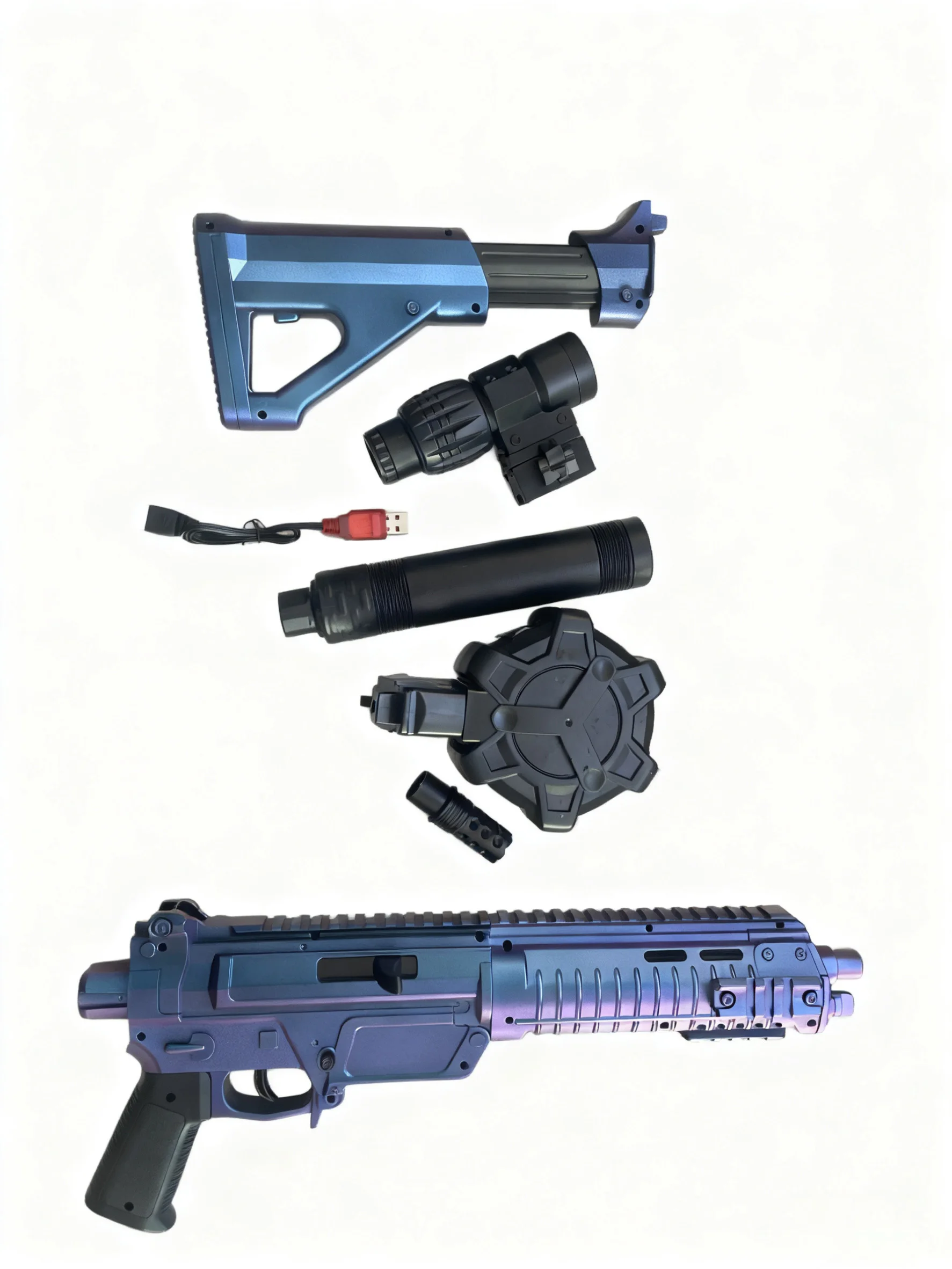 مسدس جل Chameleon M416، مسدس كرة جل كهربائي أوتوماتيكي كامل عالي الأداء مع نطاق 18 مترًا لقتال الفريق الخارجي