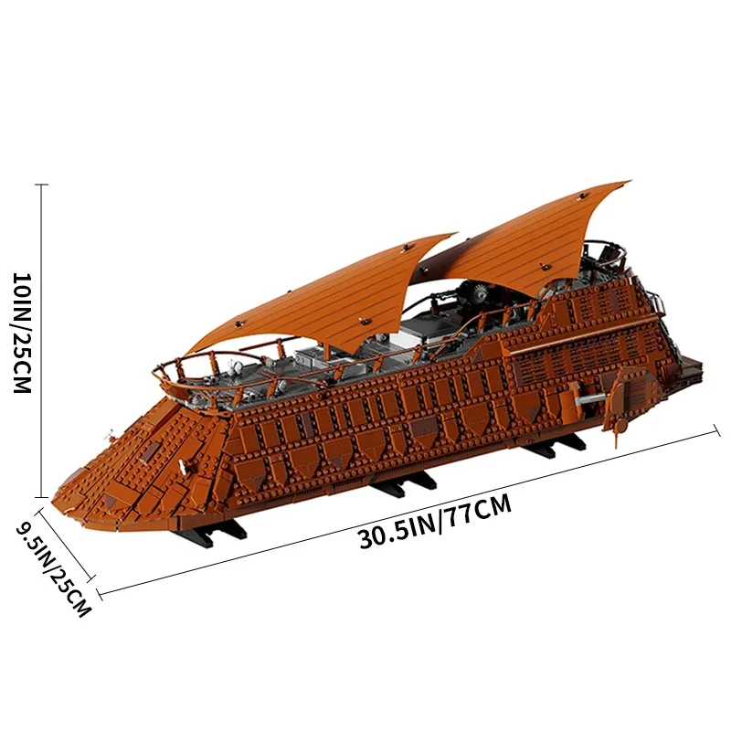 3942pcs Jabba Sail Barge Model Building Blocks Puzzle Bricks DIY Assembly Toys for Adult Kids Christmas Gifts Compatible 75397