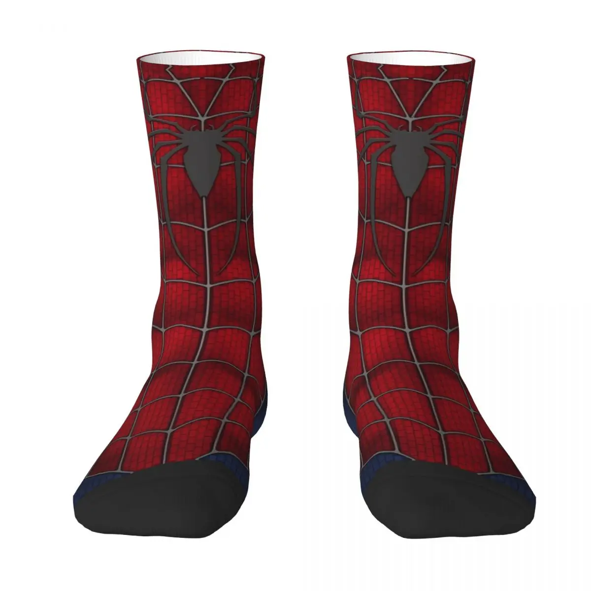 Chaussettes gothiques imprimées Spider-Man, bas antibactériens, chaussettes souples pour le cyclisme, le couple, les objets, l'automne