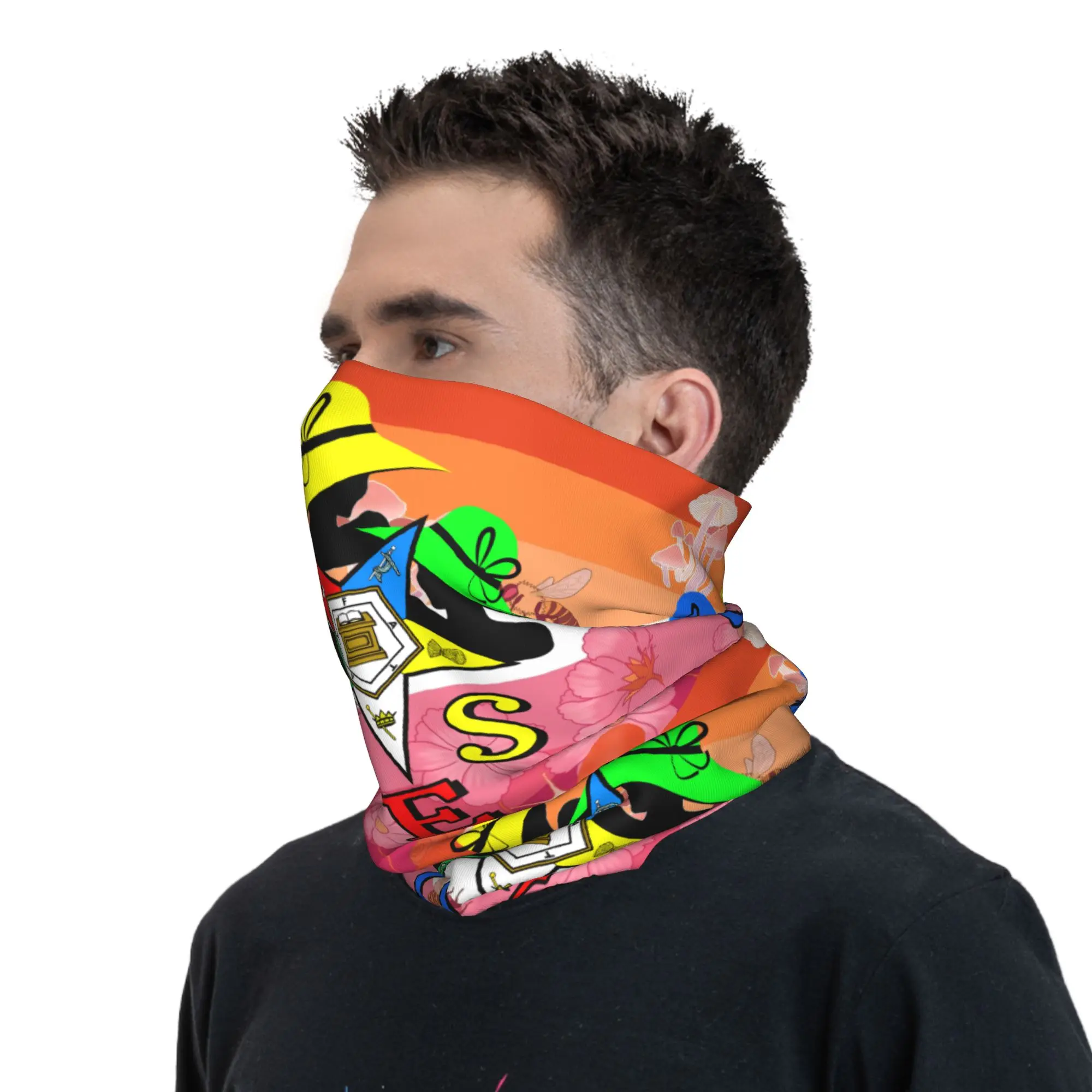 طلب مخصص للنجمة الشرقية Cottagecore مثليه فخر العلم باندانا الرقبة الجراب التفاف وشاح LGBT GLBT مثلي الجنس بالاكلافا أكثر دفئا