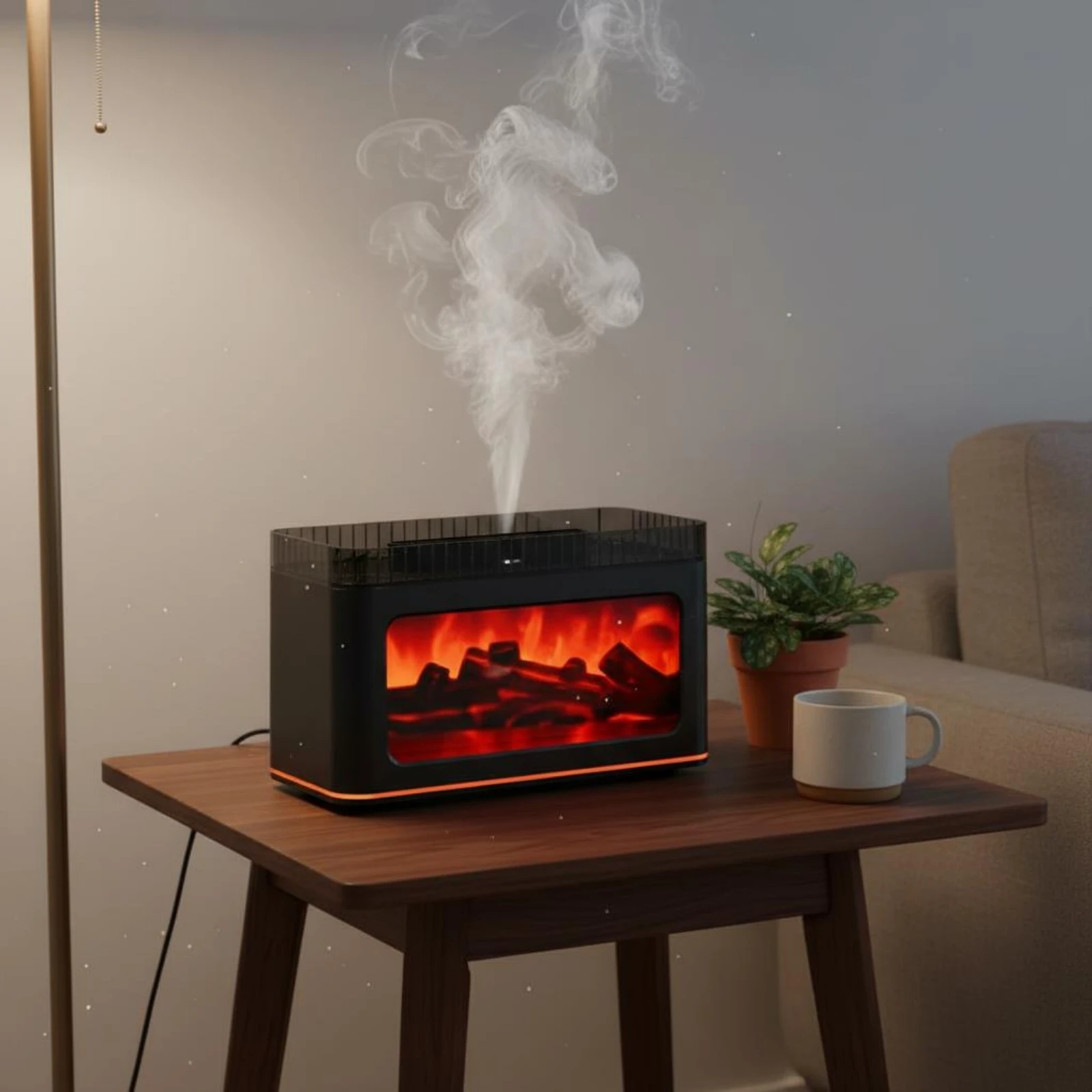 Flame Effect Humidifier Function Desktop Fireplace Dispenser Fireplace Flame Dispenser Universal Serial Bus Powered