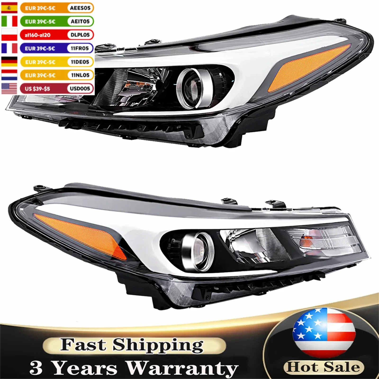 

Хромированные передние фары для 2017 2018 Kia Forte сигнал поворота автомобильный аксессуар