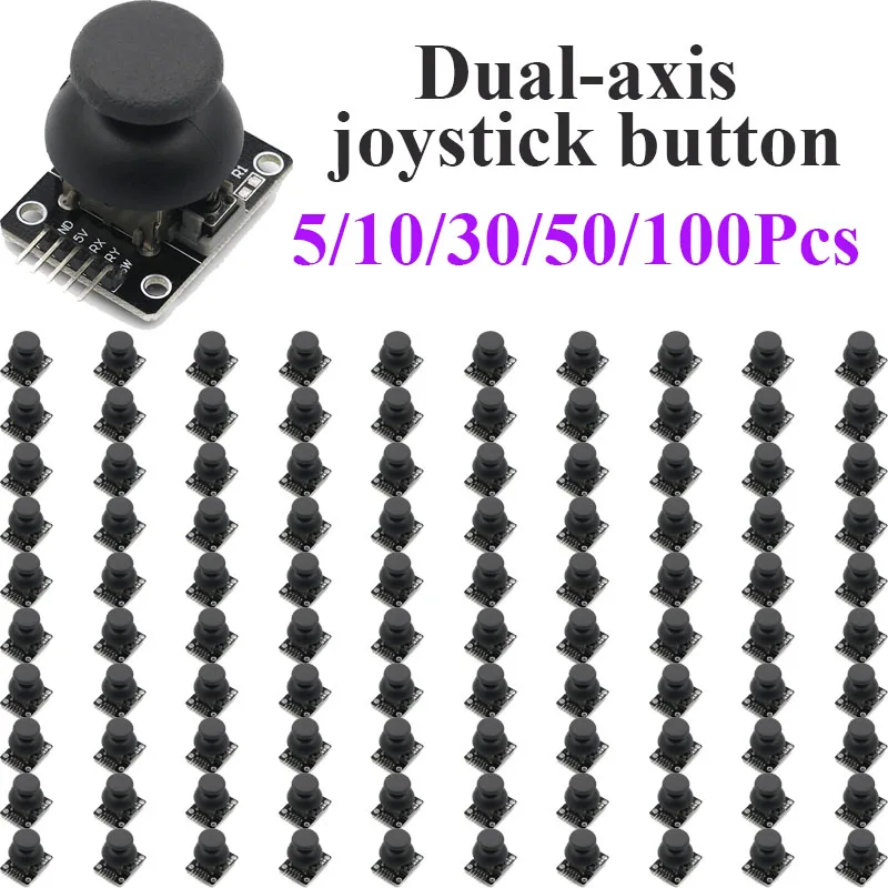 1~100Pcs Dual Axis Push Button Joystick PS2 Game Joystick Control Lever Sensor JoyStick Electronic Building Block Module