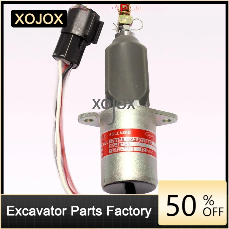 

XOJOX For Hyundai Excavator R60-5 Flame Switch Solenoid Valve 1751ES-12A3UC12B1S Great Yanmar High Quality Accessories