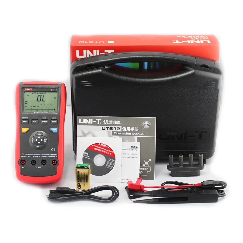 UNI-T Induktivität Kapazität Widerstand Meter UT611 UT612 Auto Range LCR Meter Mit LCD Hintergrundbeleuchtung Display Daten Halten