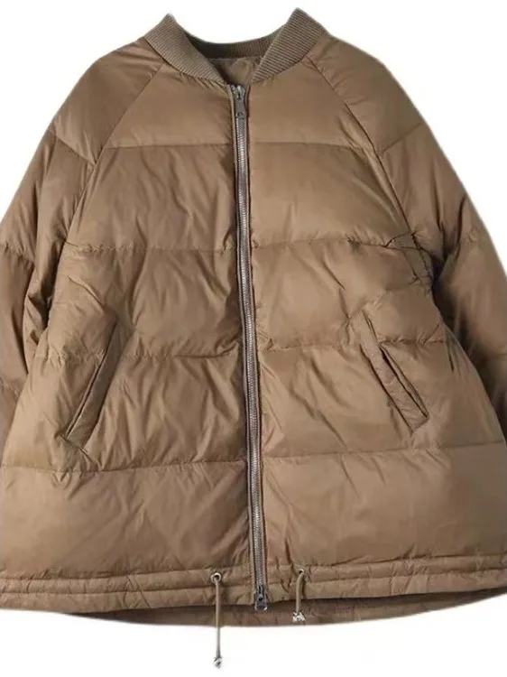 Thiened مزدوجة سستة البيسبول طوق القطن Jaet المرأة الشتاء Faion فضفاضة تنوعا معطف القطن الدافئ ملابس خارجية