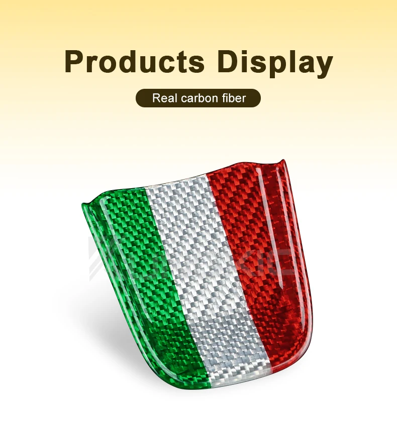 Echter Hartkohlefaser-Aufkleber für Abarth 595 Fiat 500 2020 2021 2022 2023 2024 Auto Tricolor Carbon-Verkleidung Innenraum-Zubehör – Detail 2