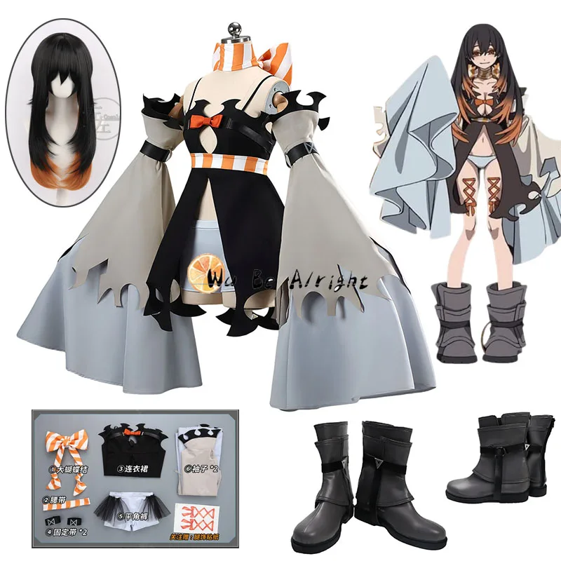 

Gachiakuta Amo Empool Anime Cosplay Costume Wig Shoes Uniform Set Akuta Cleaners Halloween Carnival Party Props For Women Girls