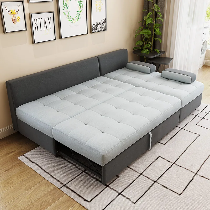 Unique Modern Minimalist Large and Small Apartment Type High-Profile Figure Living Room Fabric Craft Sofa