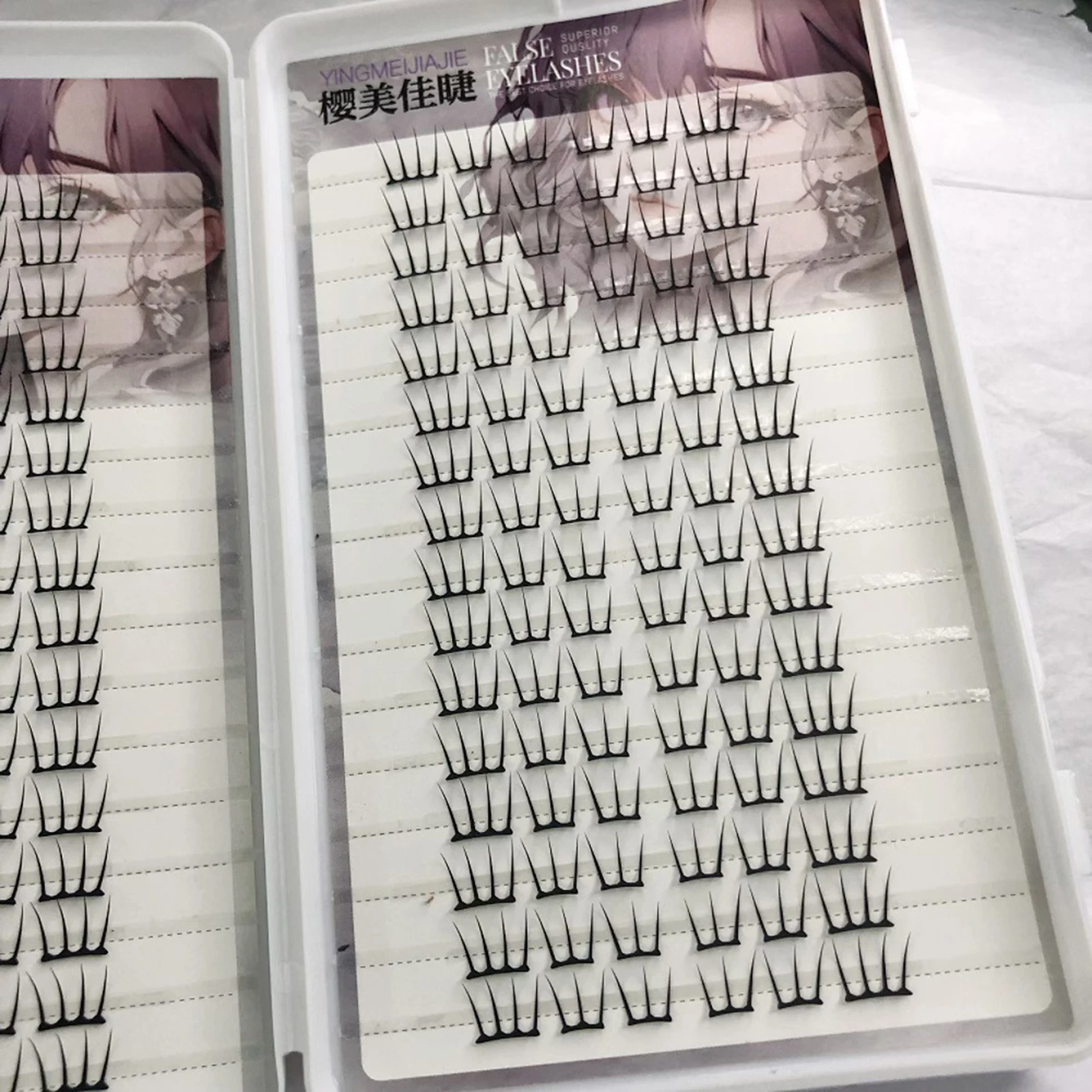 

Korean Style daily Lashes Natural Fake Eyelashes Small Thin Wispy Cluster Volumes false eyelash extenstions makeup For Women