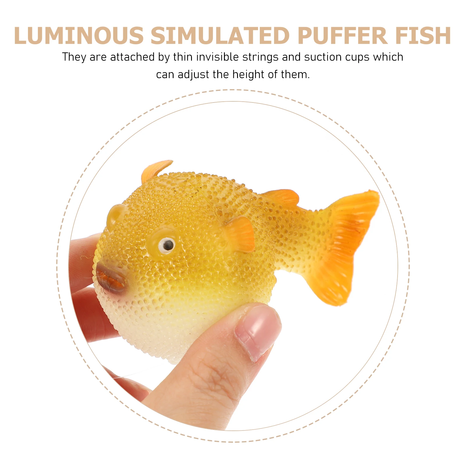 

Lifelike Simulation Fish Tank Decorations Small Yellow Aquarium naments Luminous Night Glow Environmental Protection Non