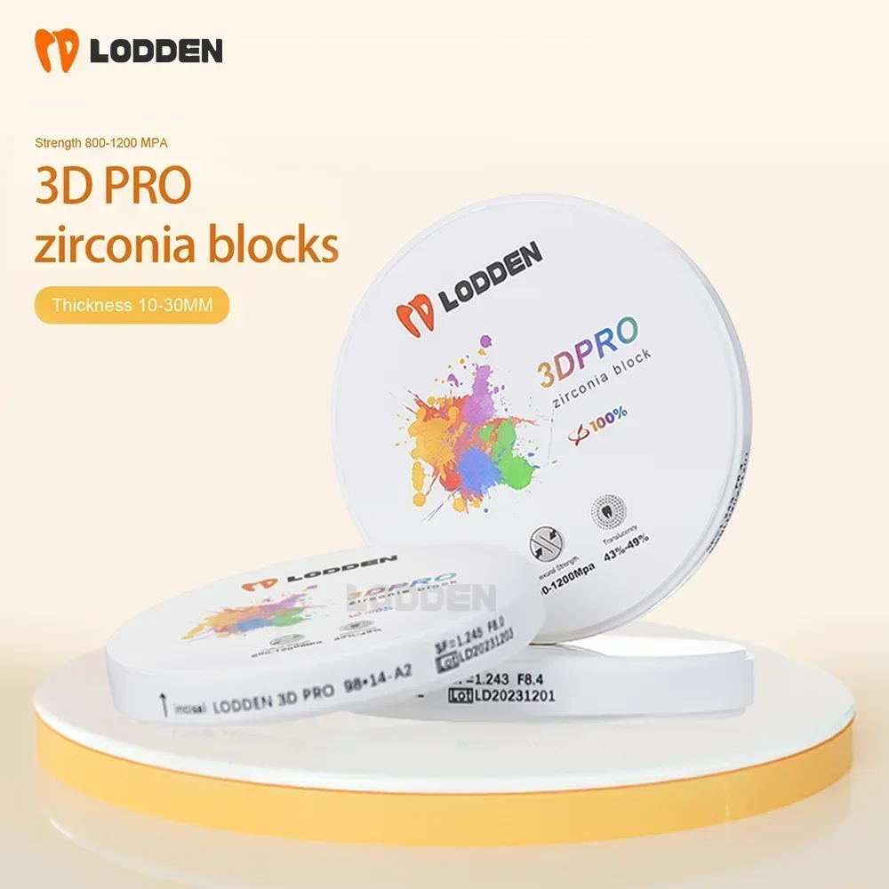 Bloco de zircônia para laboratório dentário, 16mm, 3d pro, disco de zircônia multicamadas, material para dentista, vita, 16 cores para cad cam, 98mm, sistema aberto