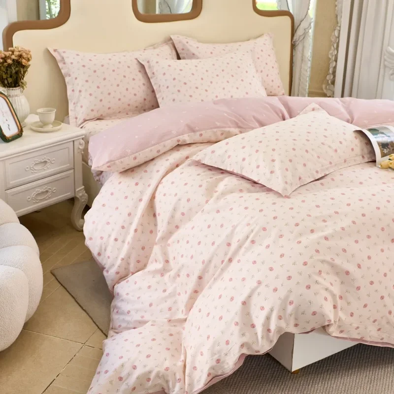 3pcs High-quality 100% Cotton Down Duvet Cover Set Including 1 Duvet Cover and 2 Pillowcases 160x210cm Multi Size Bedding Set