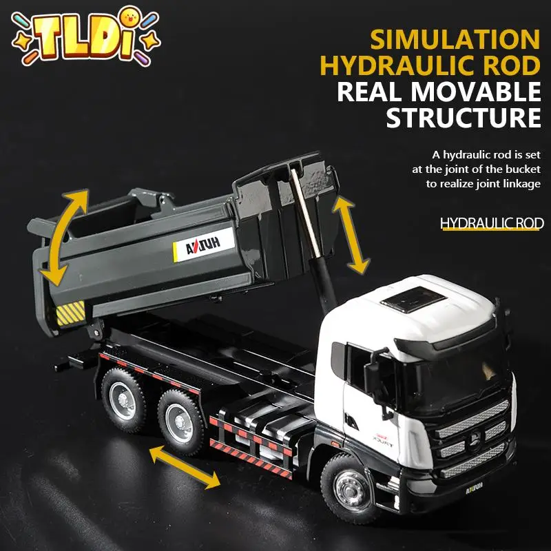 Huina 1: 50 Cars Trucks Model Engineering Vehicle Toys Simulation Alloy Loading Vehicle Construction Truck Toy Model