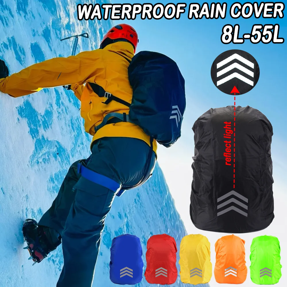 Outdoor Backpack Rain Cover with Reflective Arrow Night Climbing Multicolor Lightweight Waterproof Sport Bags Covers 18-45L