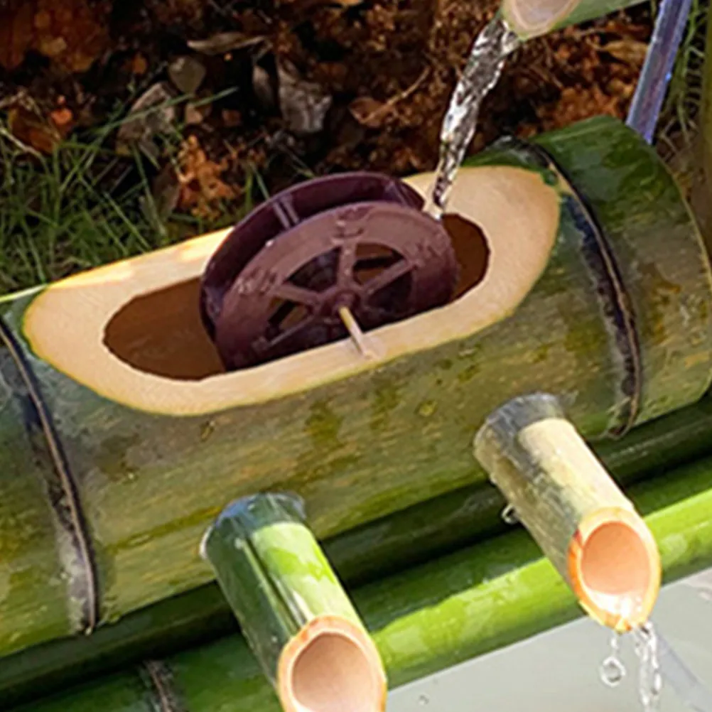 10Pcs Artificial Rockery Water Wheel Fountain Rotating Garden Pond Decor Fish Tank Ornaments Outdoor Patio Landscape Accessories