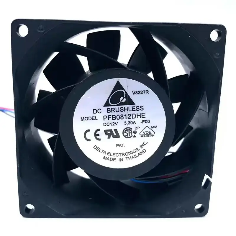 for delta PFB0812DHE -F00 12V 3.3A 8CM high speed automotive supercharger conversion fan violence 80 * 80 * 38mm