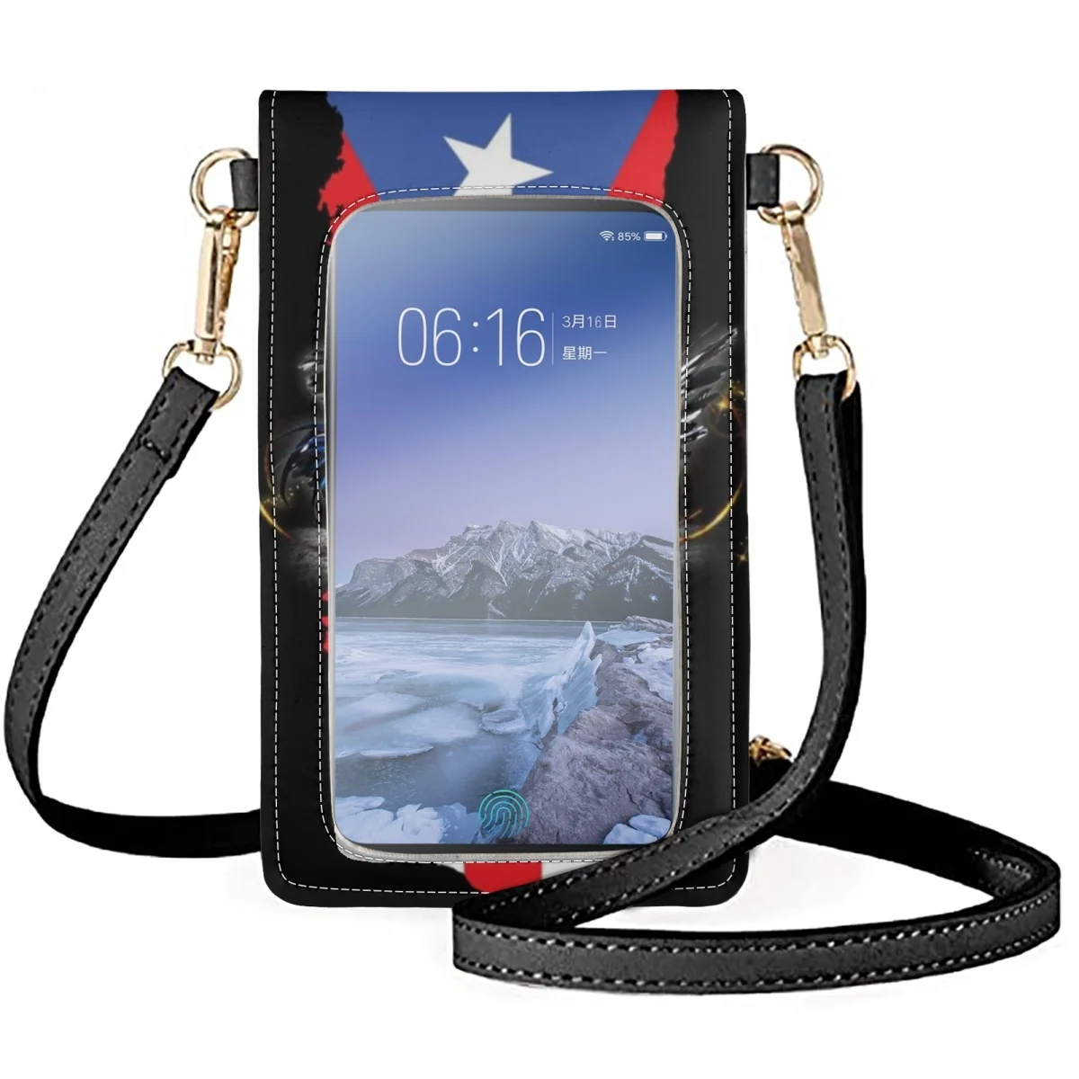 FORUDESIGNS-funda de teléfono móvil con diseño de Puerto Rico, bolso Universal Diagonal con tapa, accesorio para mujer, Satchel duradero