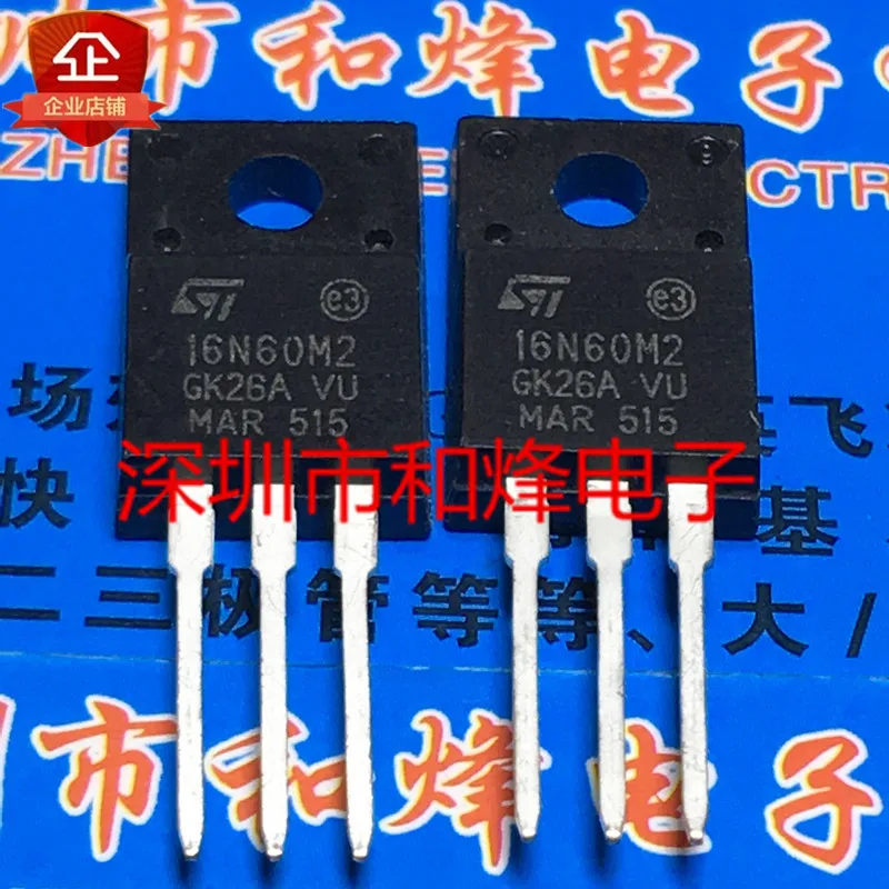 5PCS-10PCS STF16N60M2 16N60M2  TO-220F 600V 12A New And Original On Stock