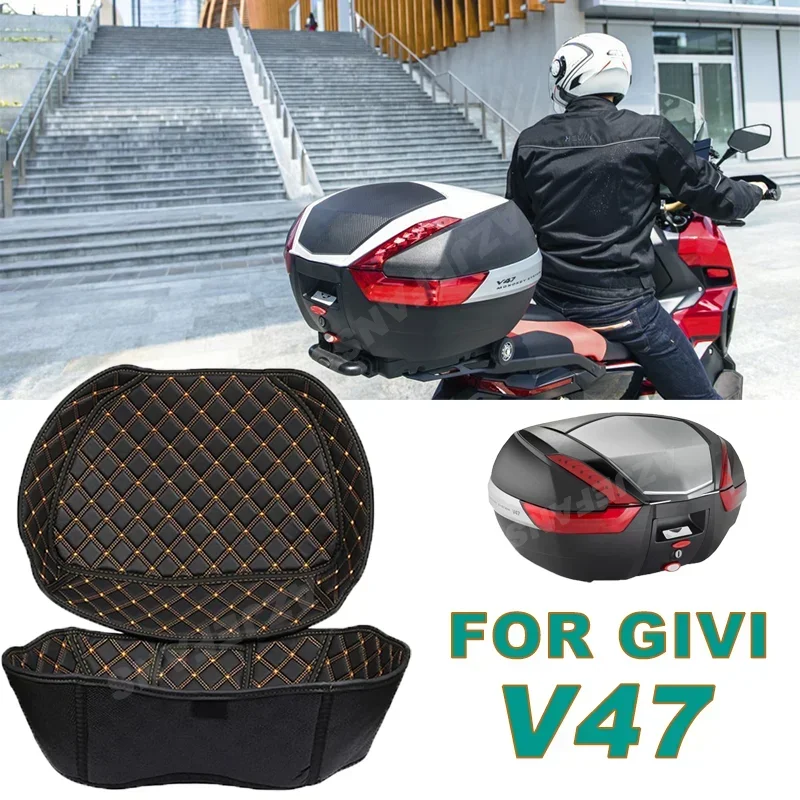 For GIVI V47 Motorcycle Rear Cargo Trunk Case Liner Luggage Box Inner Container Tail Case Bucket Lining Mat Protector Accessorie