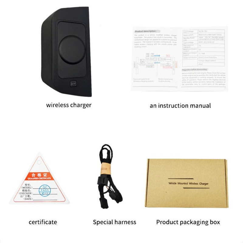 Wireless Charger for Mercedes Benz V300 2024-2025 Car Center Console Mobile Phone Intelligent System Fast Charging Pad Accessory