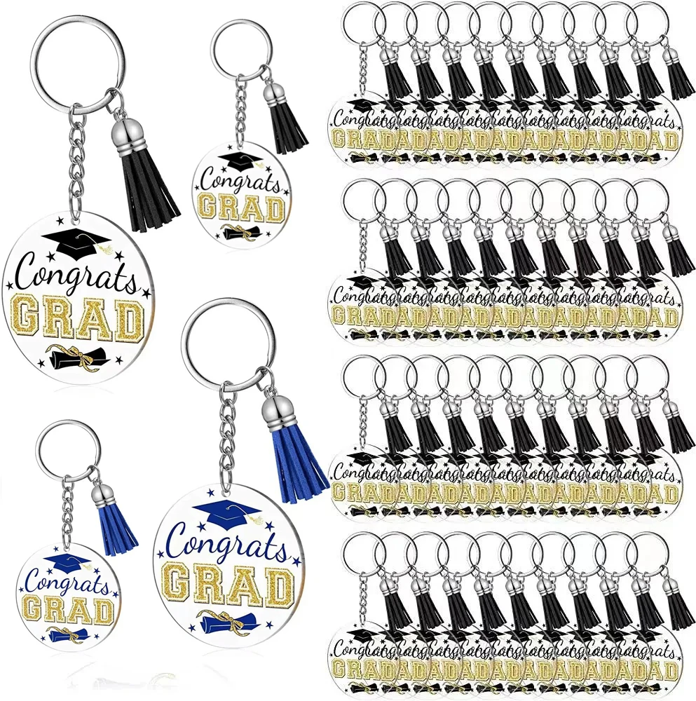 

30Pcs/Set Graduation Acrylic Keychain Graduation Accessories Keychain Graduation Theme Party Decoration Gift