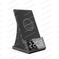 Wireless bluetooth charging alarm clock radio dual coil fast charging subwoofer desktop bluetooth speaker
