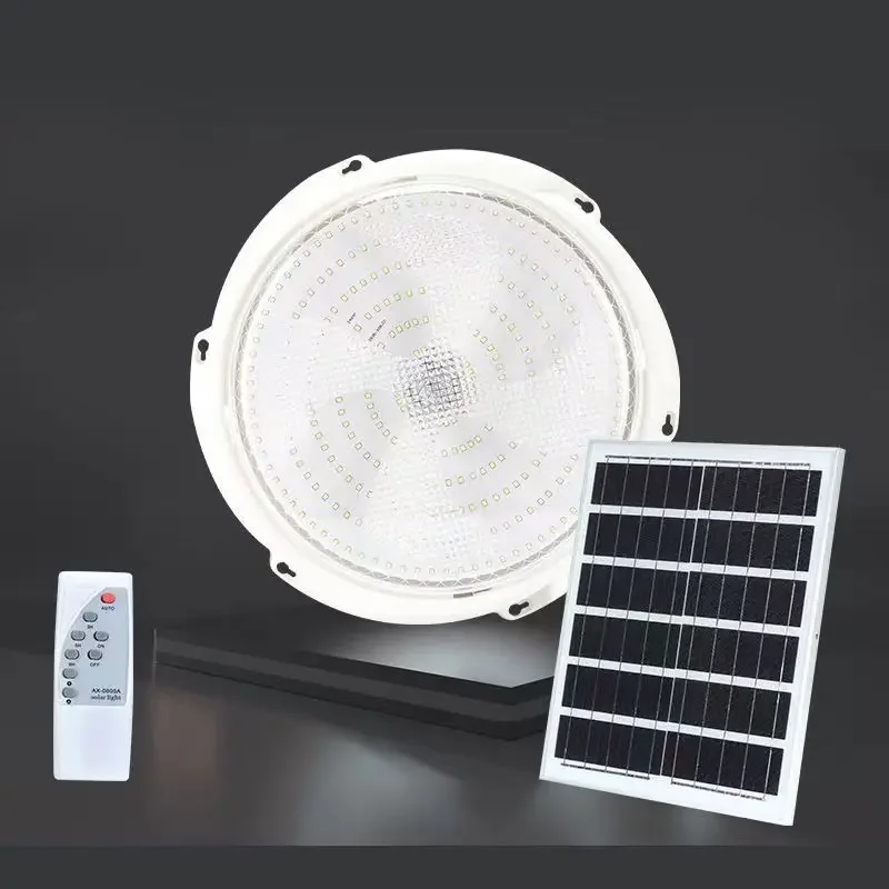 Indoor and Outdoor Remote Control High-power Solar Photovoltaic LED Ceiling Light Corridor Courtyard Super Bright Lighting