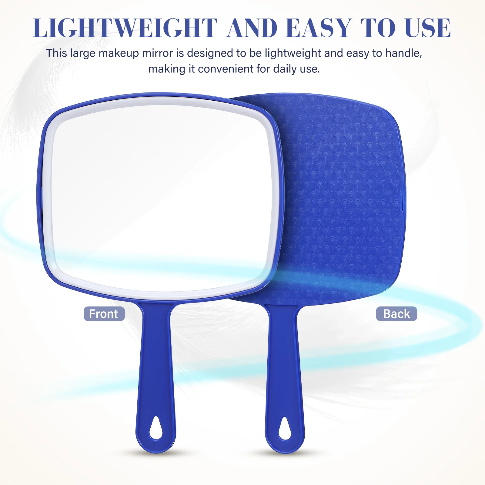 Grand miroir à main à réflexion haute définition, 3 pièces, miroir de vanité Portable pour femmes, maquillage, soins de la peau, miroirs compacts