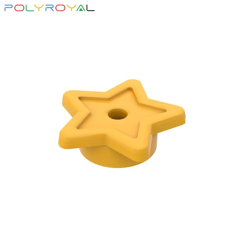 POLYROYAL Building Blocks parts 1x1 Five-pointed star decoration 10 PCS MOC Compatible With brands toys for children 11609