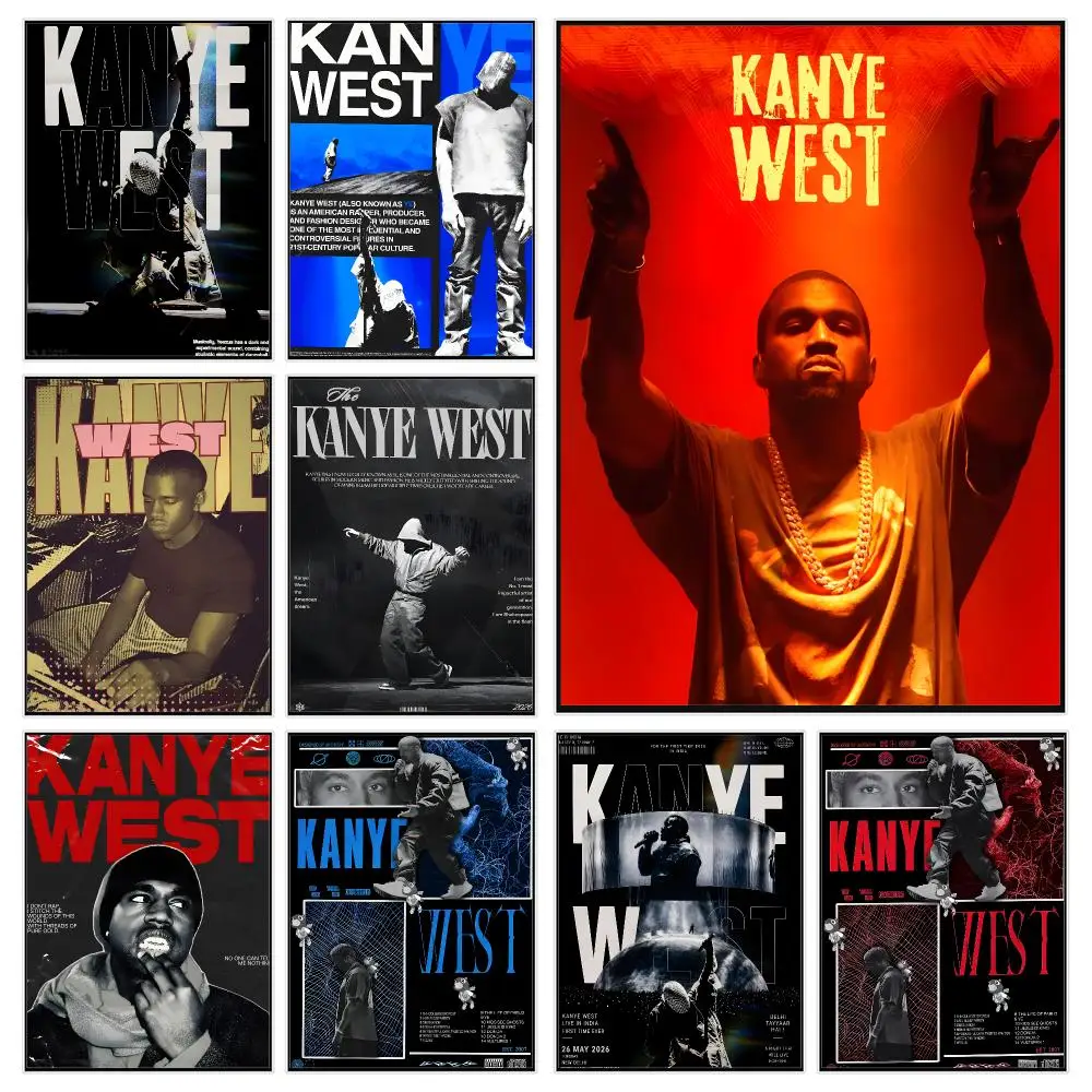 Rapper K-kanye West Poster Trendy Aesthetic Wall Decor for Dorm & Bedroom