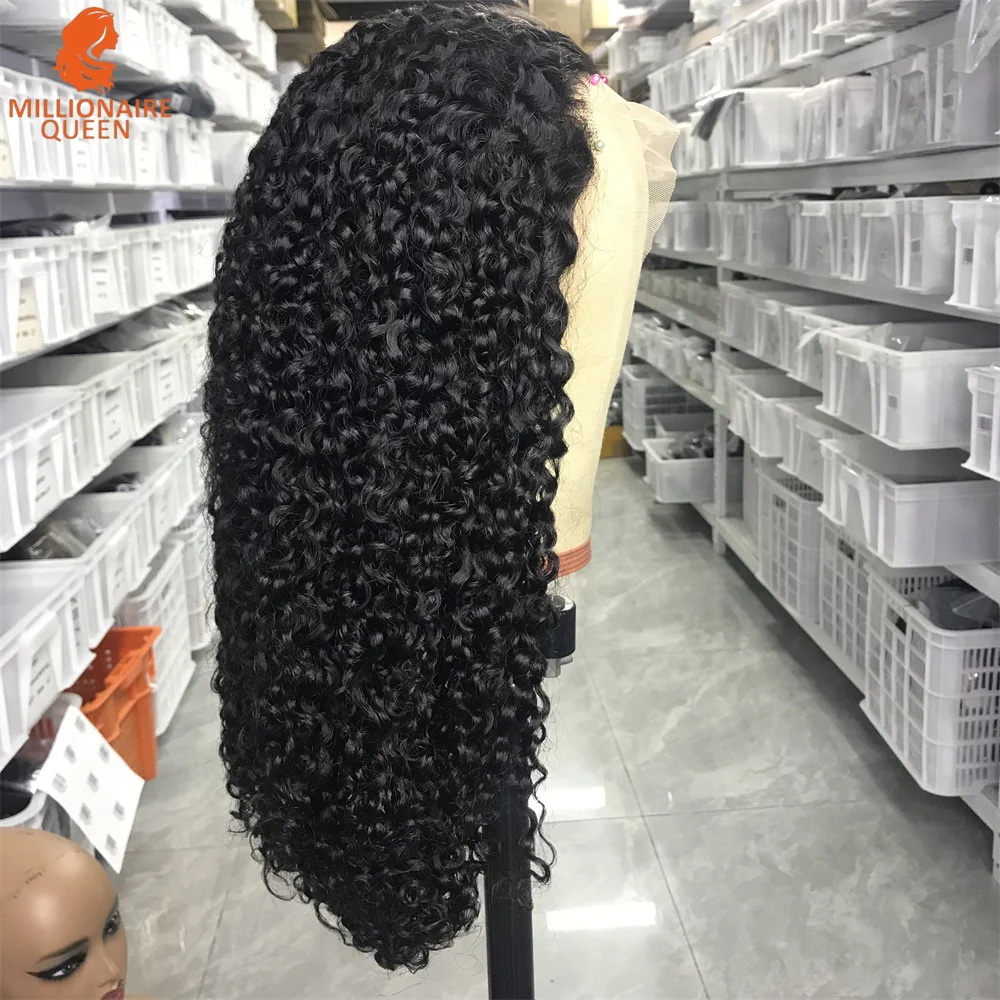 

13x4 5x5 Кружева 300% Плотность Бирманский Пикси Вьющиеся Волосы Парик Двойной Вытянутый Парик Человеческих Волос Прозрачный Парик Фронта Шнурка Millionaire Queen