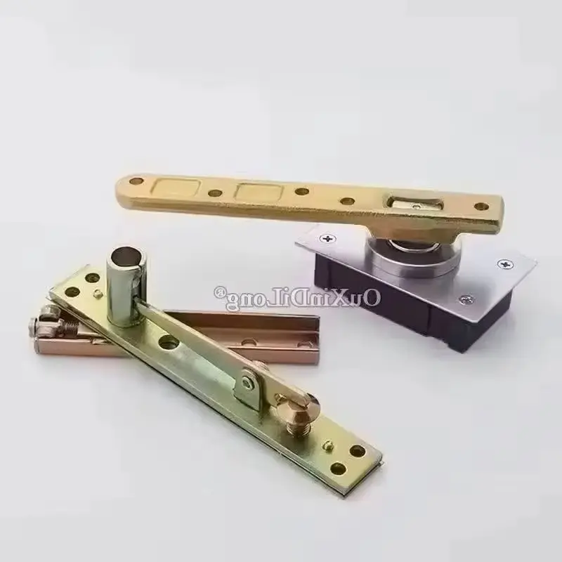 Brand New 1Set Heavy Duty Door Pivot Hinges 360° Freely Rotary Invisible Hidden Floor Spring Door Hinges Install Up and Down