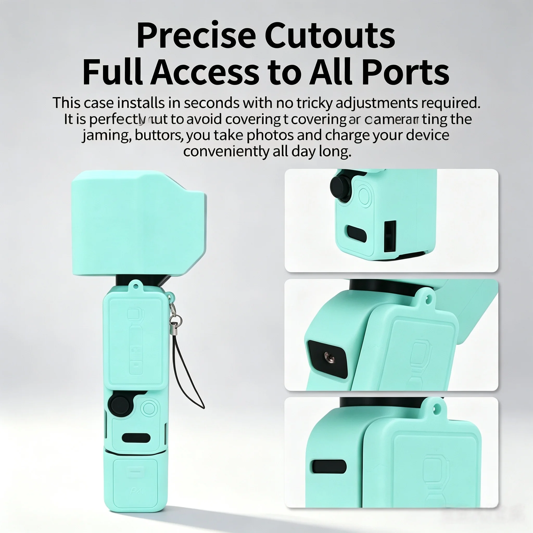 For DJI Osmo Pocket 4P Silicone Protective Case Full Coverage Anti-drop Anti-scratch Soft Cover Gimbal Camera Accessories