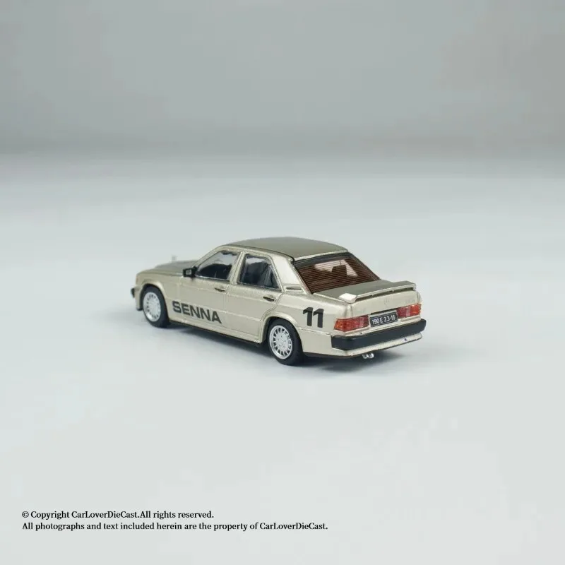 TARMAC WORKS 1/64 190E 2.3-16 SENNA 1984 Alloy Motor Vehicle Toy Die-casting Metal Model Collection Boy Christmas Gifts