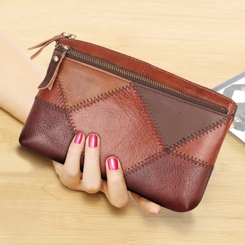 Women Leather Wallets Fashion Desigen Brand Purse Female Delicate Ladies Mobile Phone Bag Zipper Coin Purse