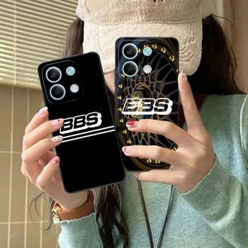 B-BBS 림 페인팅 휴대폰 케이스, 샤오미 레드미 노트 13, 12, 11, 10, 9, 8, 7, 6 S, A 프로 라이트 플러스 5G, 블랙 휴대폰 커버 쉘