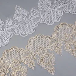 20Yards Shining Silver Golden Sequins Lace Trim Fabric For Wedding Bridal Lace Dress