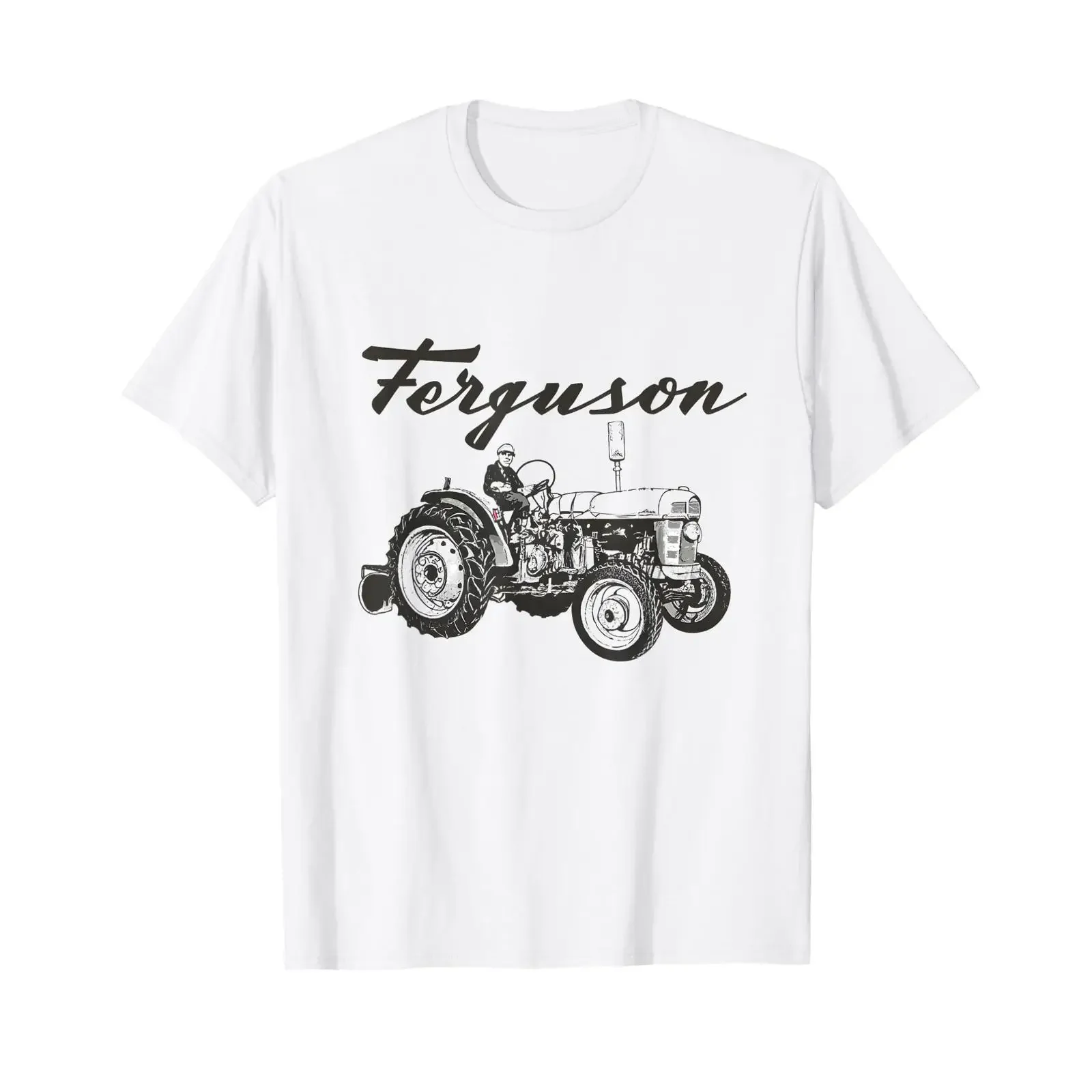 Vintage TE 20 Ferguson Tractor Vector Poster T Shirt White vintage Washed Stretched graphic streetwear fashion