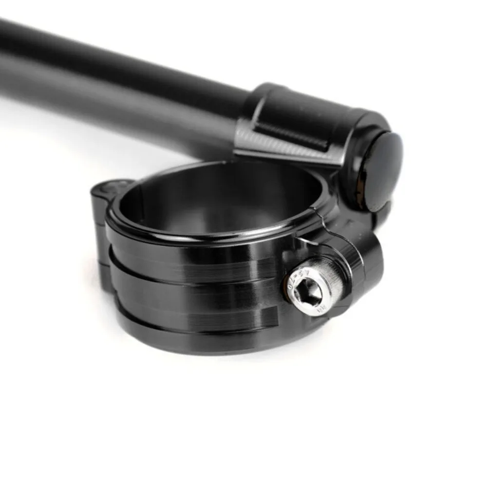 7/8"Adjustable Racing Handle Bar Black 50mm Clip-on Fork Cafe Racer Motorcycle Replacement Accessories