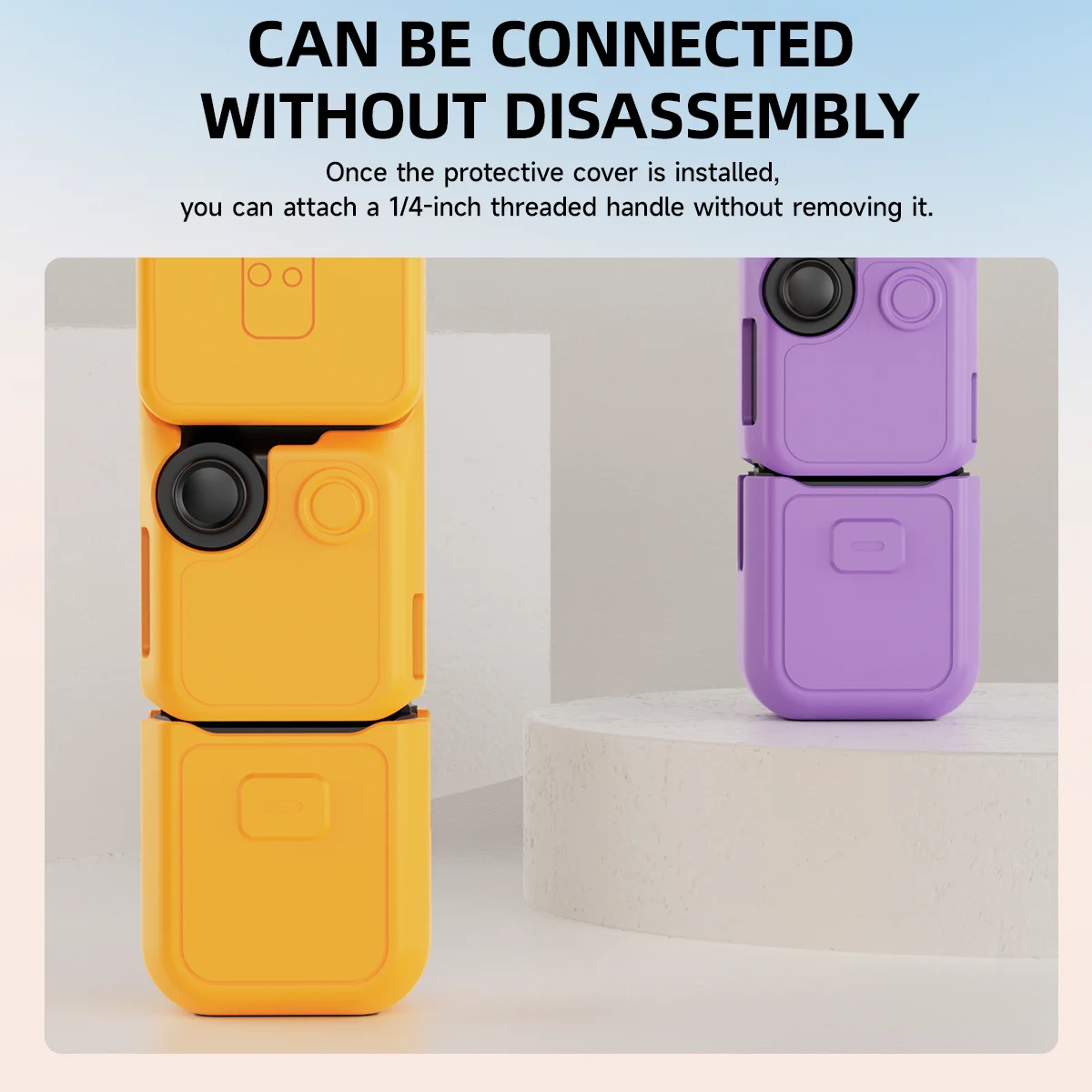 Silicone Protective Cover for DJI Osmo Pocket 4Pro,Full Set with Lens Cap&Screen Protector, Washable Silicone Skin-Friendly Case