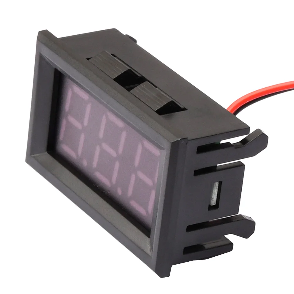 Digital Voltmeter DC 4.5V to 30V Digital Voltmeter Voltage Panel Meter 0.56 inch 2 Wires For 6V 12V Electromobile Motorcycle Car