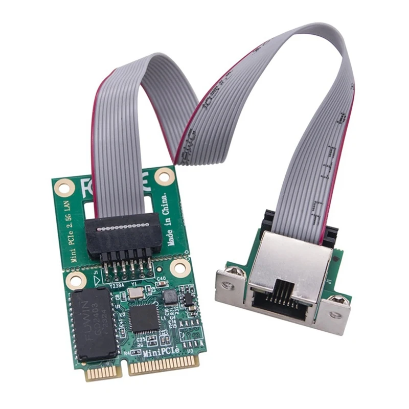 WISH Mini PCIE جيجابت بطاقة الشبكة منفذ واحد RJ45 بطاقة إيثرنت منفذ COM بطاقة إيثرنت LAN ثابتة للكمبيوتر الشخصي